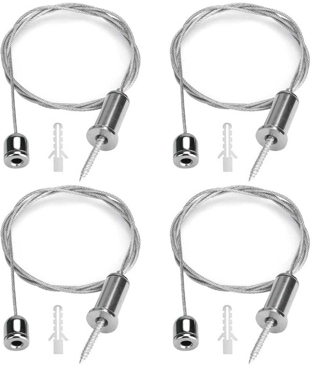 4 Stuks 1,5 mm x 1 m Roestvrij Staal Touwophang Kabel voor Plafondlampen