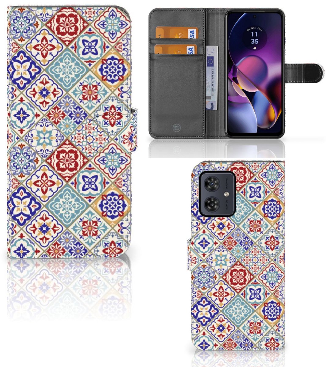 Motorola Moto G54 Bookcase Tiles Color