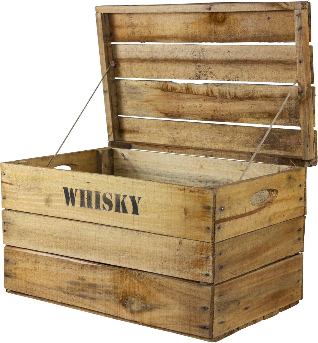Cadeaubox met Deksel - Houten Kist voor Bruiloft en Schatkist (L 50x13x28cm)