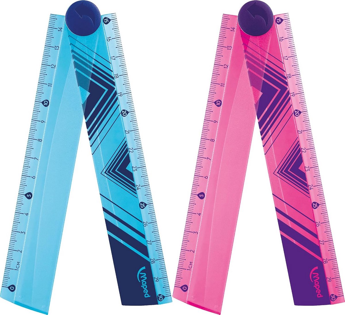 Vouwbare liniaal 30cm in diverse kleuren