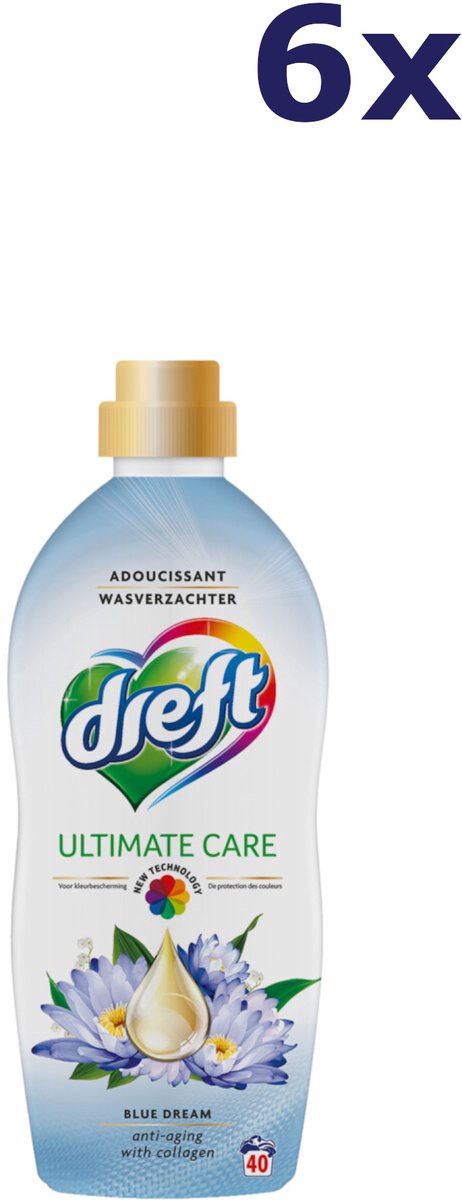 Dreft Ultimate Care Blue Dream Wasverzachter - 6 x 1 l (240 wasbeurten)