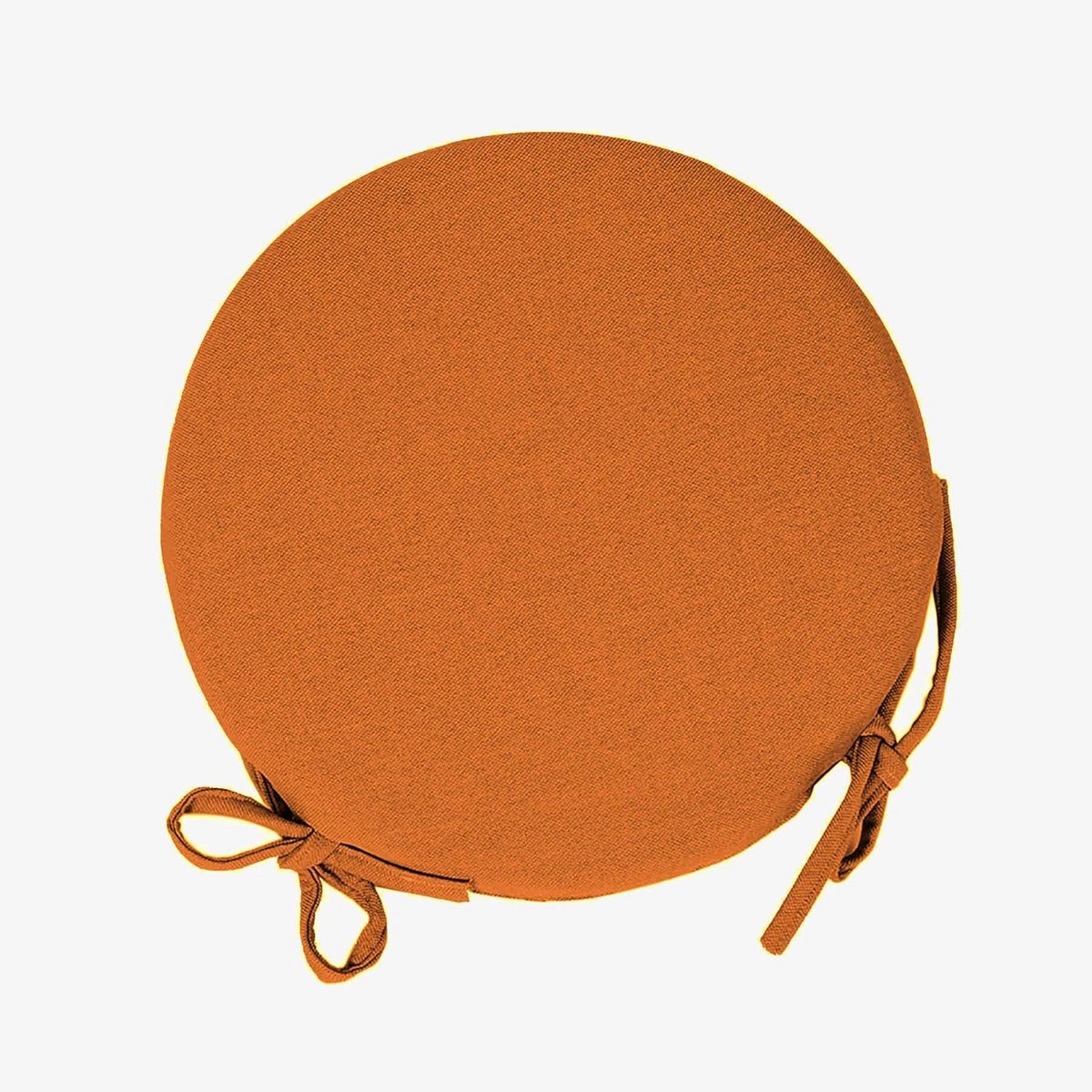 Set van 4 Ronde Zitkussens voor Keukenstoel - Comfortabel & Wasbaar - 40x40cm - Oranje