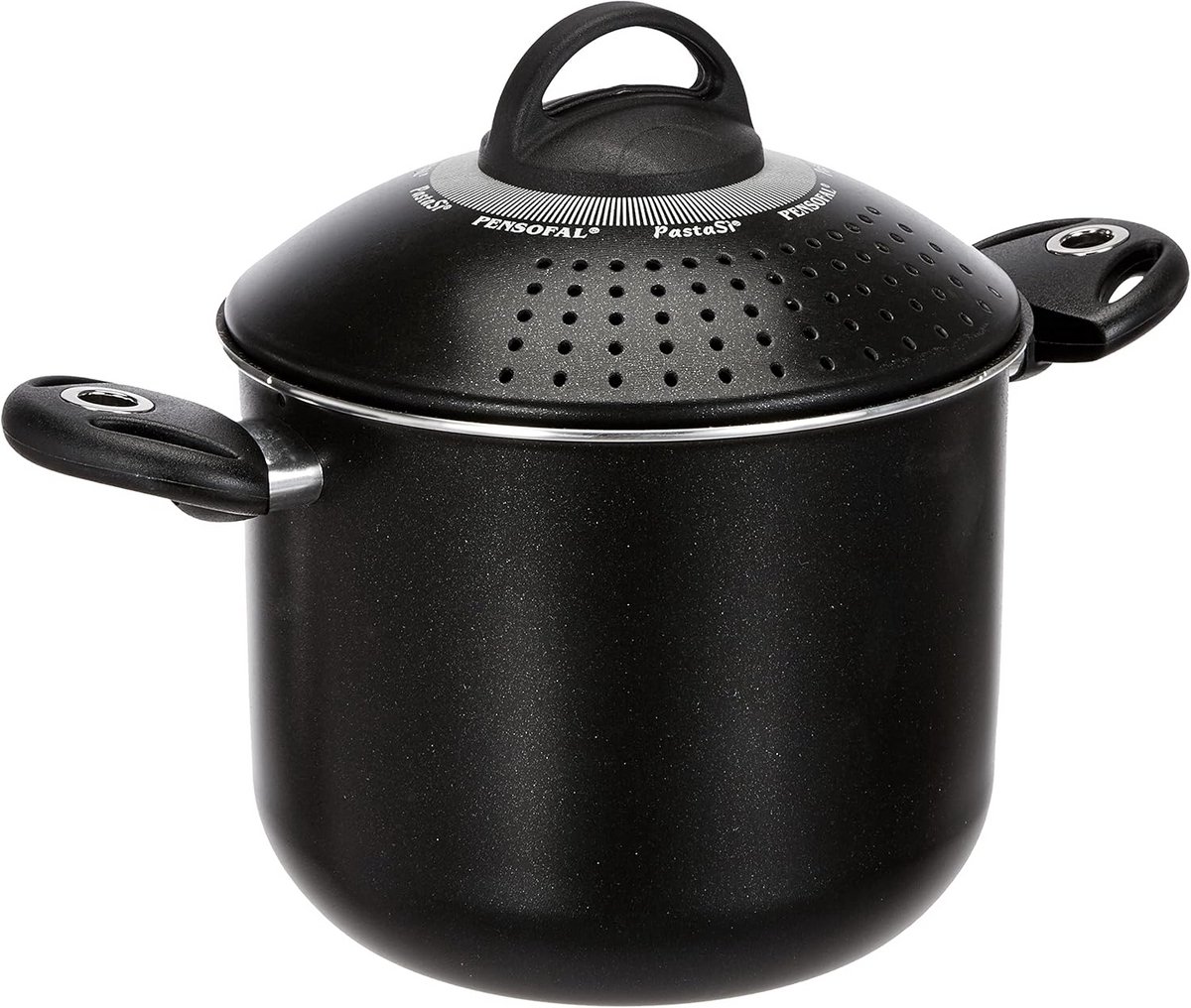 Pastaschaal 5 Liter - 20 cm Zwart - Geschikt voor Inductie en Alle Warmtebronnen