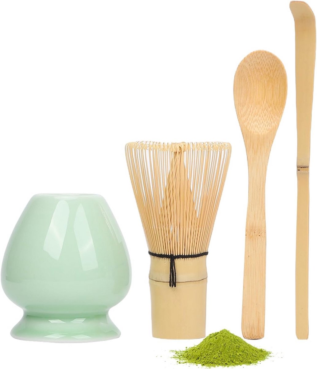 Authentieke Matcha Thee Set met Bamboe Garde en Kom voor Perfecte Thee