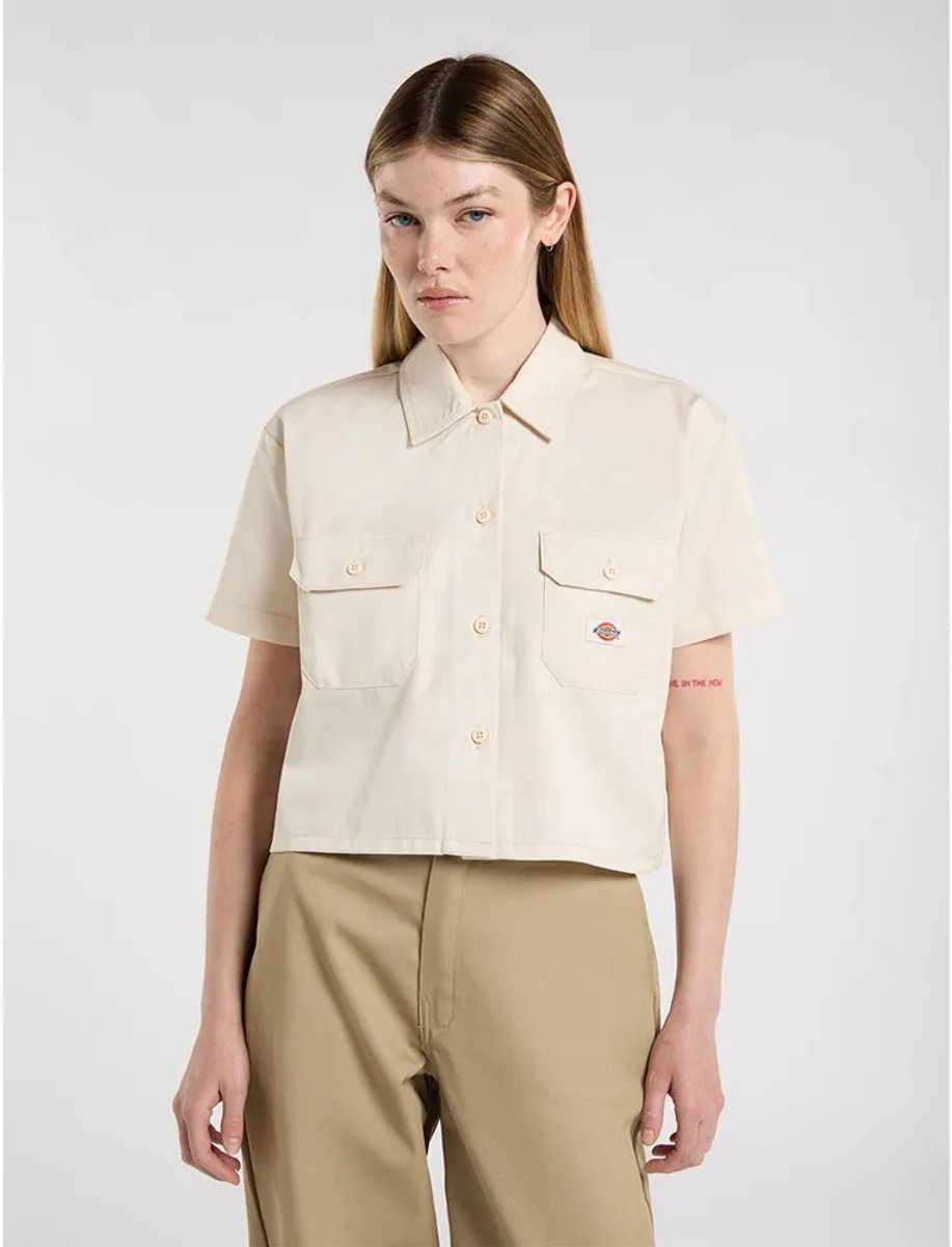 Dickies Work Cropped Overhemd Met Korte Mouwen S Vrouw Grijs