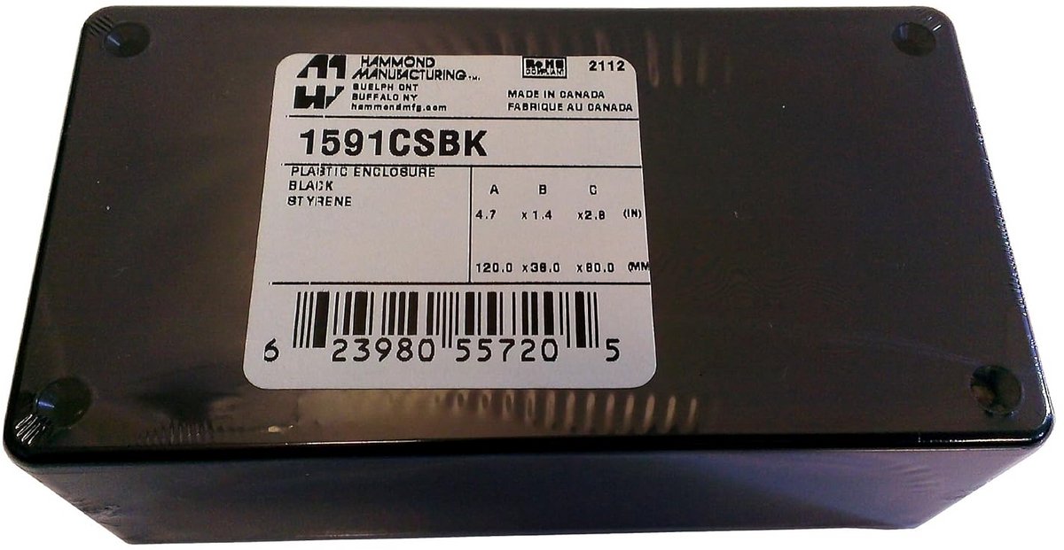 Waterdichte ABS Behuizing Zwart 120x65x40mm - IP54 Elektronica Behuizing