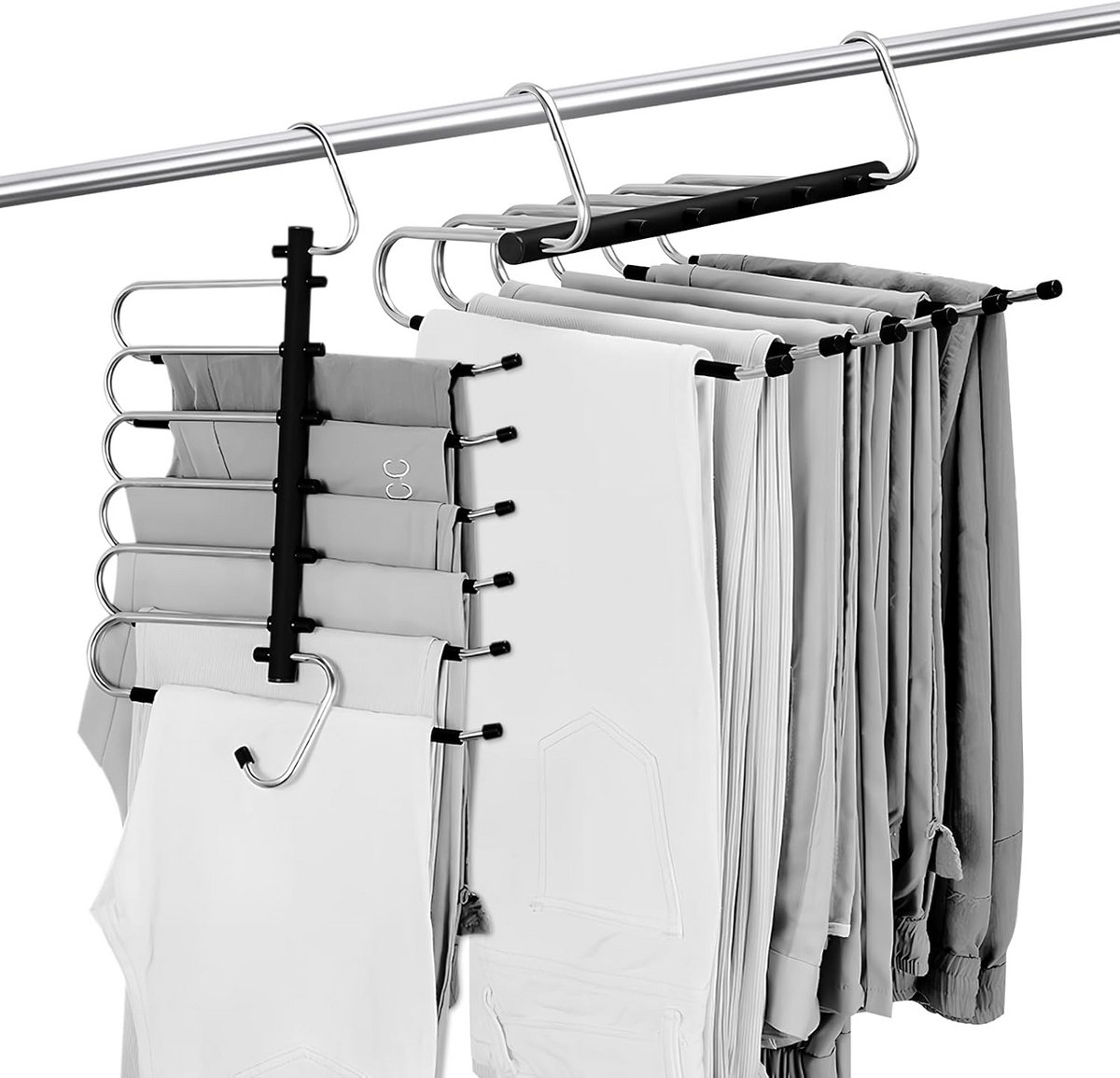 Multifunctionele Klembeugels voor Broeken - Ruimtebesparende Kledinghanger Organizer