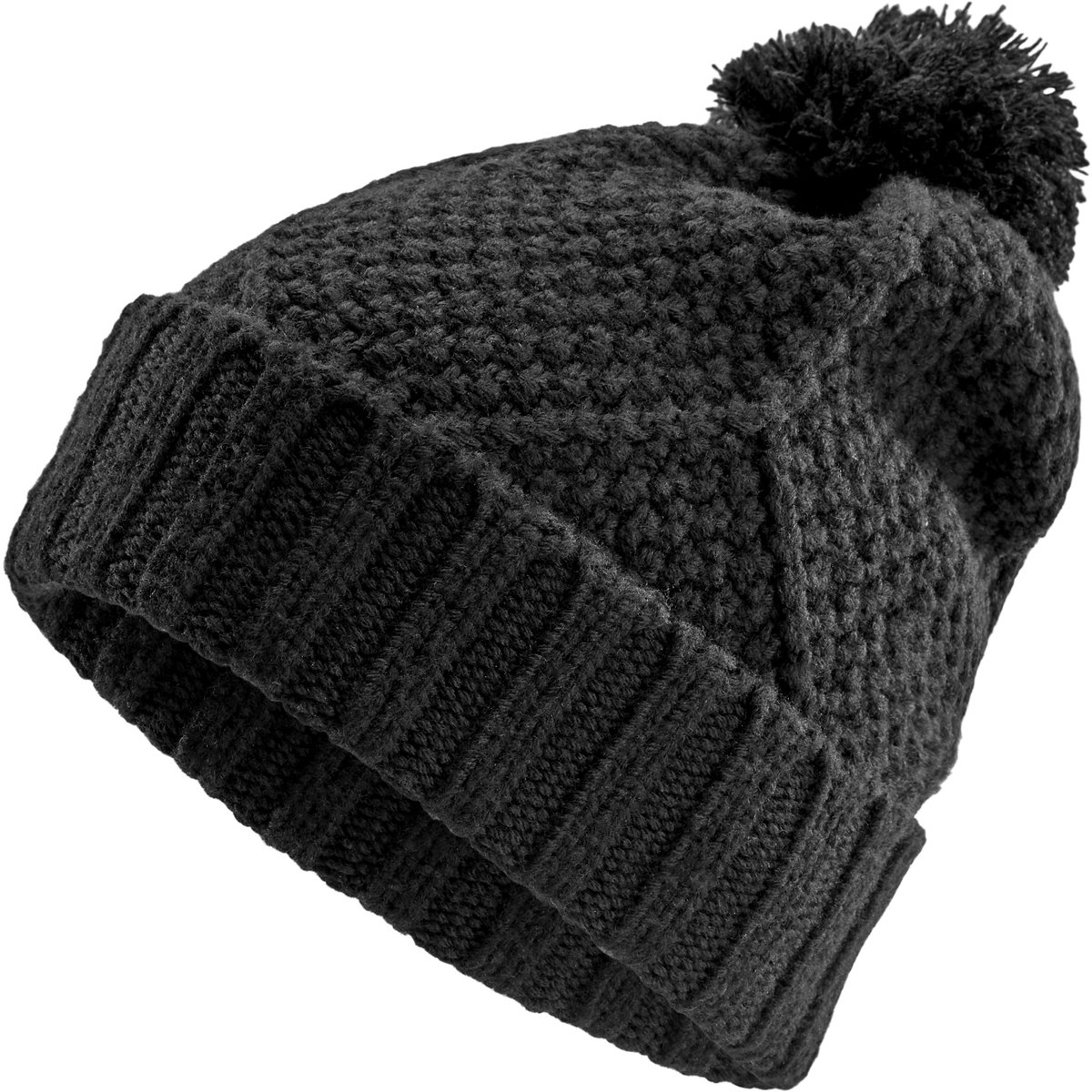 Karl Zwarte Merino Kane Beanie