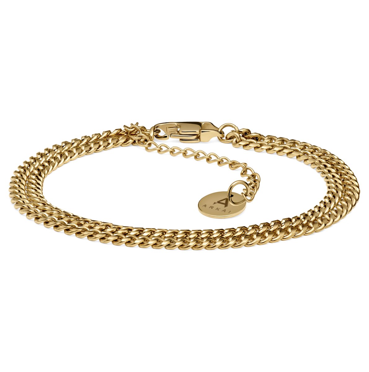 Rico Goudkleurige Dubbele Schakelarmband