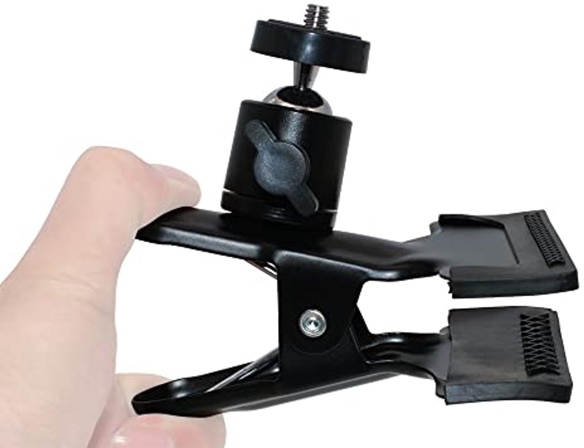 Multifunctionele veerklem met 1/4 inch schroefkogelkop voor DSLR-camera's