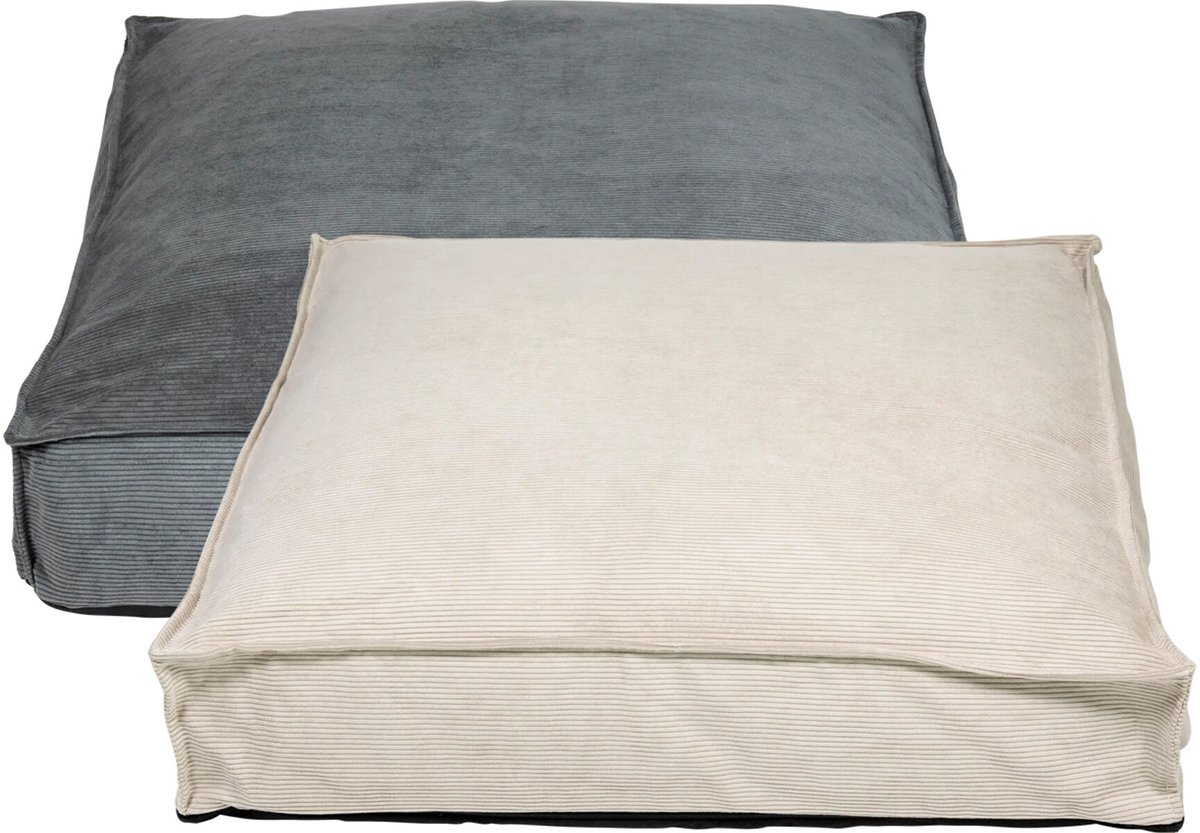 Square Orthopedisch Hondenbed Asgrijs-m 80x80x15cm - Hond - Animal Boulevard - Ab10122 - Asgrijs