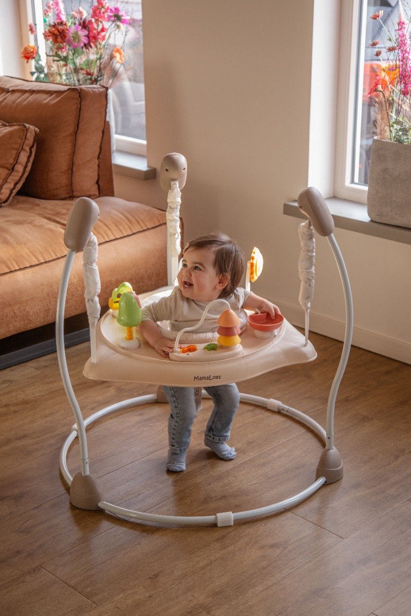 MamaLoes Activiteiten Jumper Baby - Eva Beige - Bouncer Baby - Speelgoed — afbeelding 10