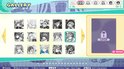 Screenshot van "Gallery" in "Hatsune Miku Logic Paint S" met 16 anime portretten, waarvan 1 is ontgrendeld.