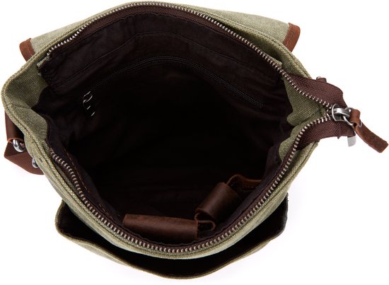 Sac à bandoulière Sergio vert et marron