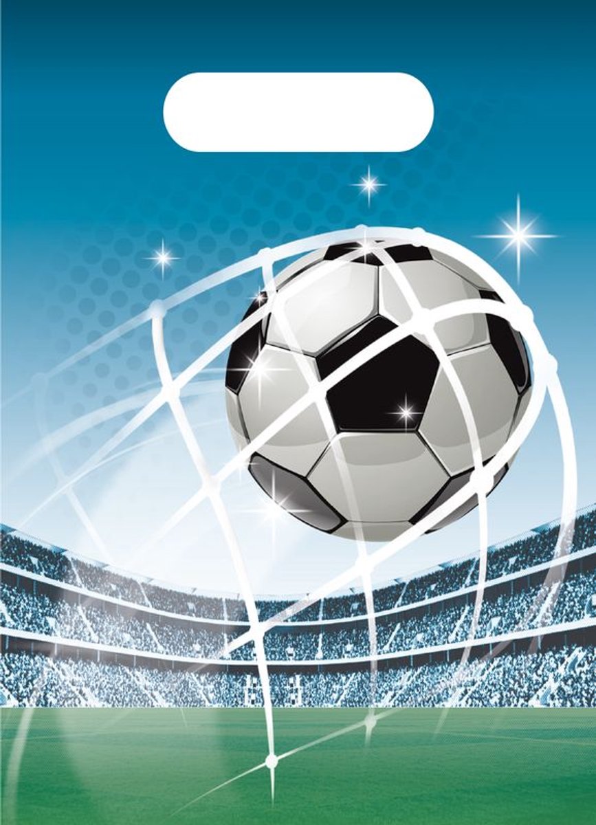 Uitdeelzakjes voetbal stadion - 6 stuks