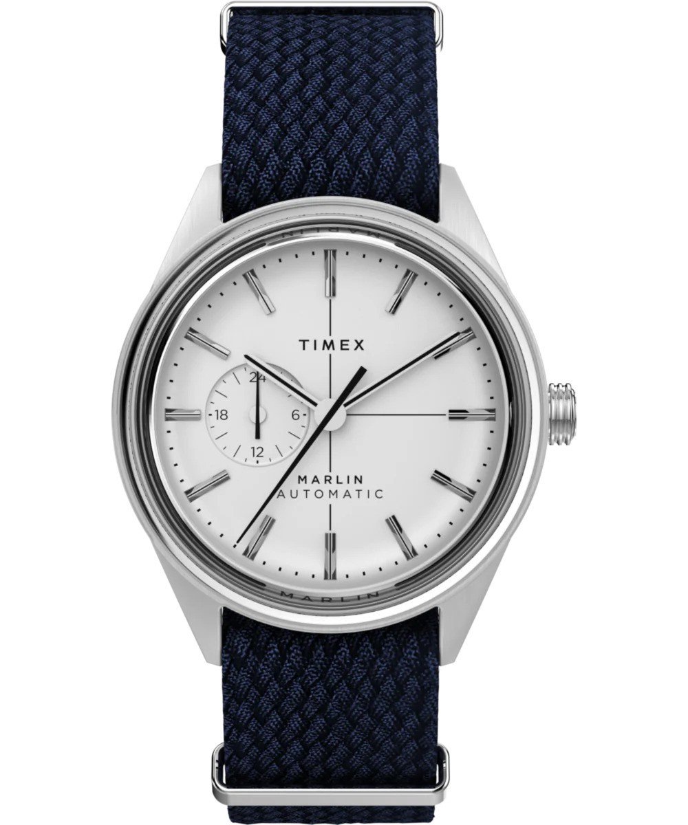 Timex Marlin Jet Automatic TW2V72300 Horloge - Textiel - Blauw - Ø 38 mm
