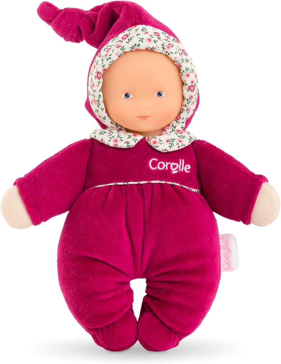 Zacht Knuffelbeest Roze met Rammelaar en Vanillegeur