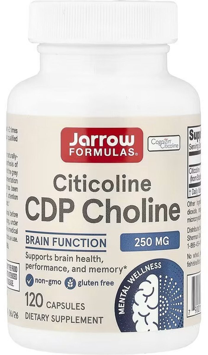 Jarrow Formulas Citicoline 250mg - CDP Choline 120 capsules