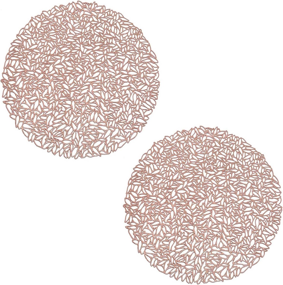2 Ronde Placemats Hittebestendig en Decoratief Tafelmatten