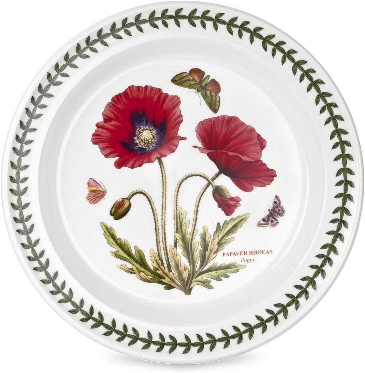Dinerborden Set van 6 - 25 cm - Met Prachtig Klaproos Bloemendecor