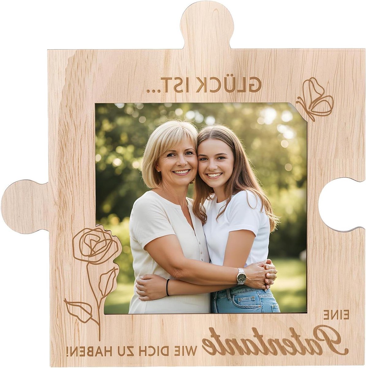 Fotolijst met Magneet - Houten Cadeau voor Peettante - Kerst, Verjaardag, Jubileum - Commu