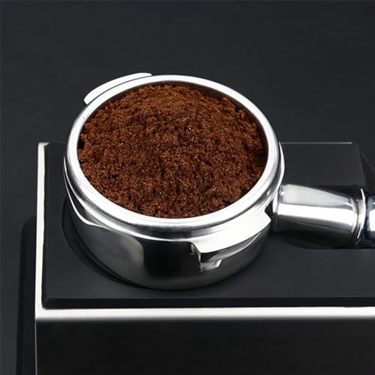54mm Coffee Filter Holder, Stainless Steel Coffee Filter Holder 2 Ears Detachable Filter Holder Filter Holder Suitable for Nuova Coffee Maker, Extracts Two Cups of Coffee (White)