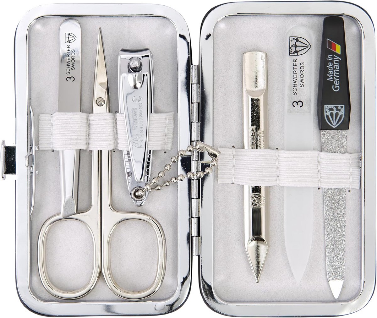 6-delige Manicureset Nagelset met Nagelvijl, Schaars en Knipper - Cadeauverpakking