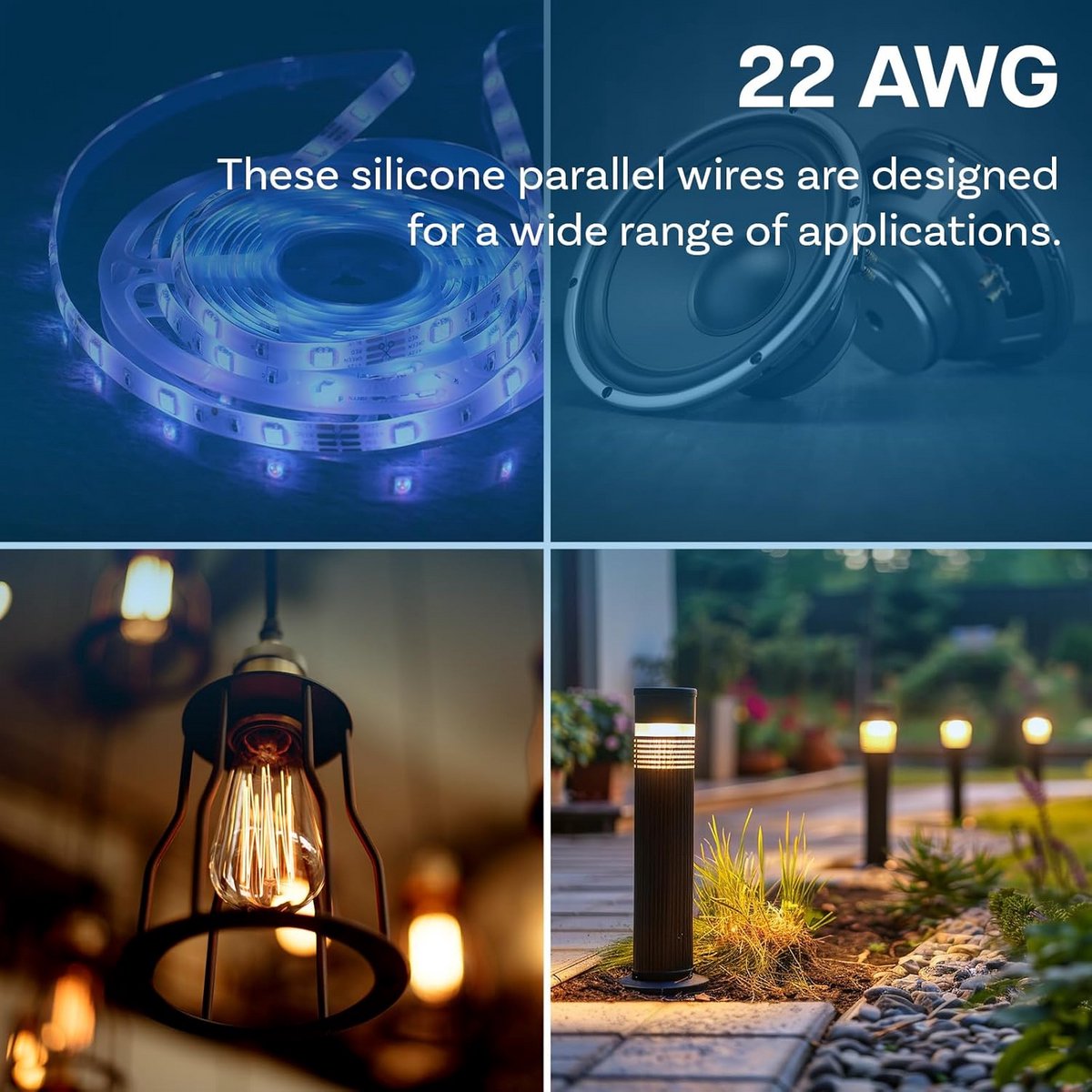 22 AWG Elektrische Draad Set 10 Meter Tinnen Koper Kabel Rood Zwart voor LED Strips en Audio