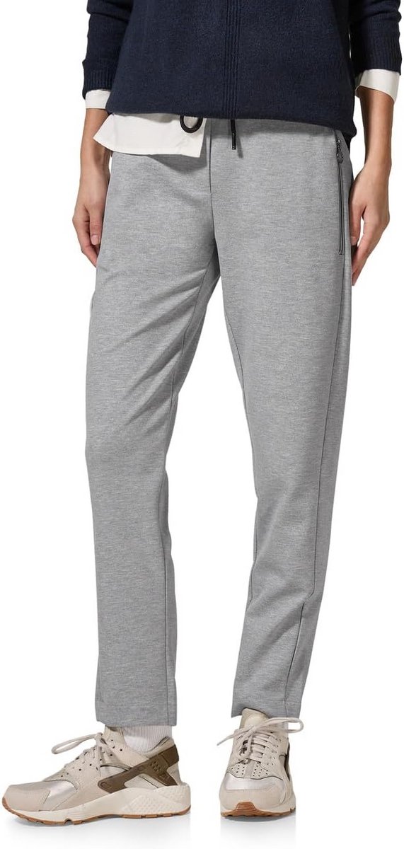 Dames Melange Trui met Ronde Hals - Comfortabele Zachte Gebreide Sweater