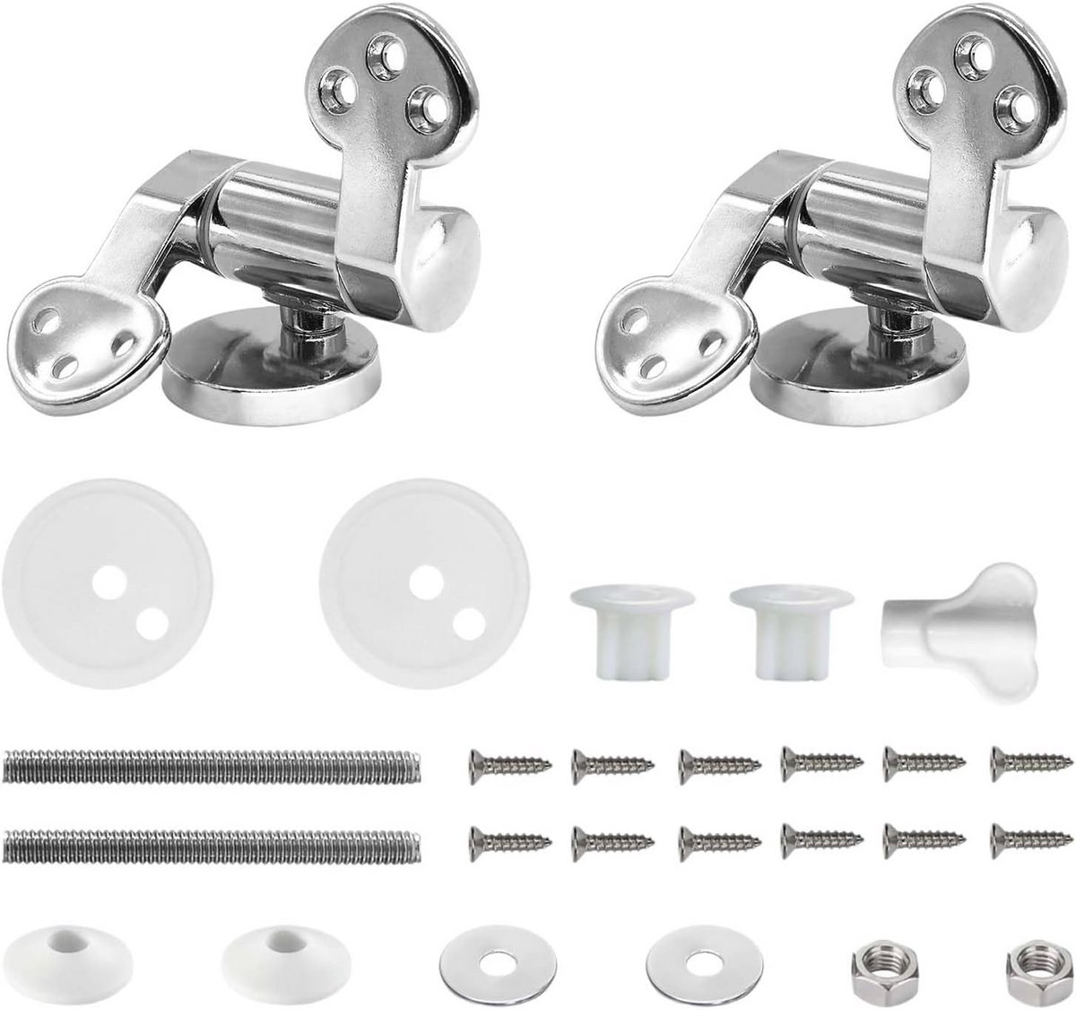 2 stuks Scharnieren voor Toiletbril Softclose Zink Legering Zilveren Reservedeel