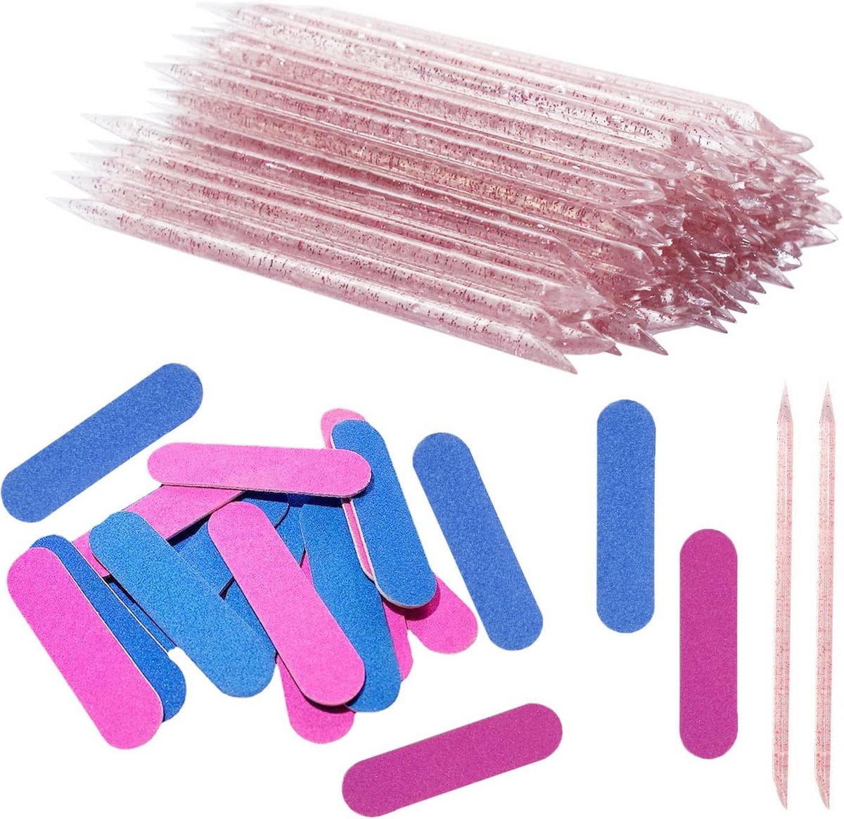 200 Stuks Nagelvijlen en Nagelriem Sticks voor Manicure en Pedicure