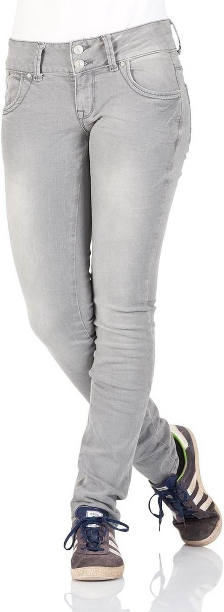 Dames Jeans Super Slim-Fit met Lage Taille en Wijde Tailleband
