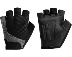 Rogelli Essential Fietshandschoenen Zomer - Wielrenhandschoenen - Korte Vinger - Dames - Zwart,Grijs - Maat L
