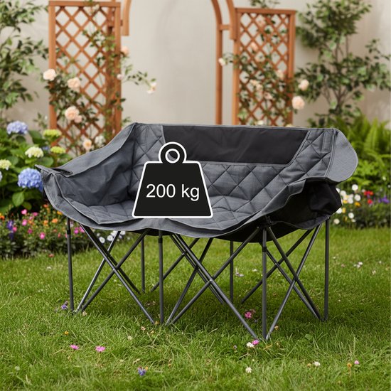 Campingbank - 146x84x54 cm - grijs van Merkloos — afbeelding 4