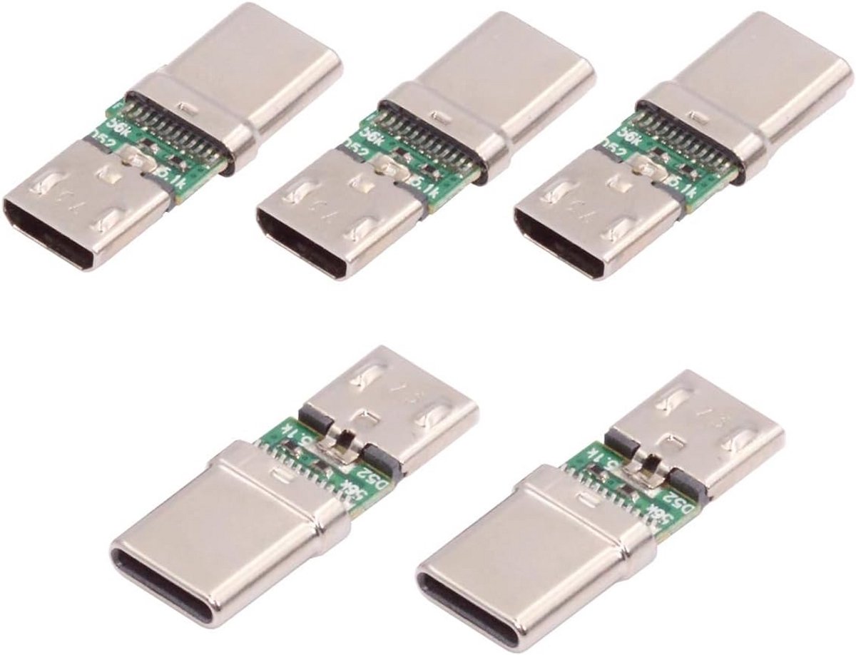 5x USB-C naar Micro USB Adapter - Stroom- en Dataconnector Converter