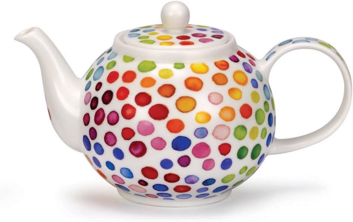 Kleurrijke Theepot 1.2 Liter Porselein Stippen Design