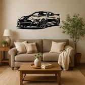 BR2Laser Ford Mustang Shelby GT500 – Wanddecoratie – Lasergesneden Hout – Autokunst – 35 cm Breed
