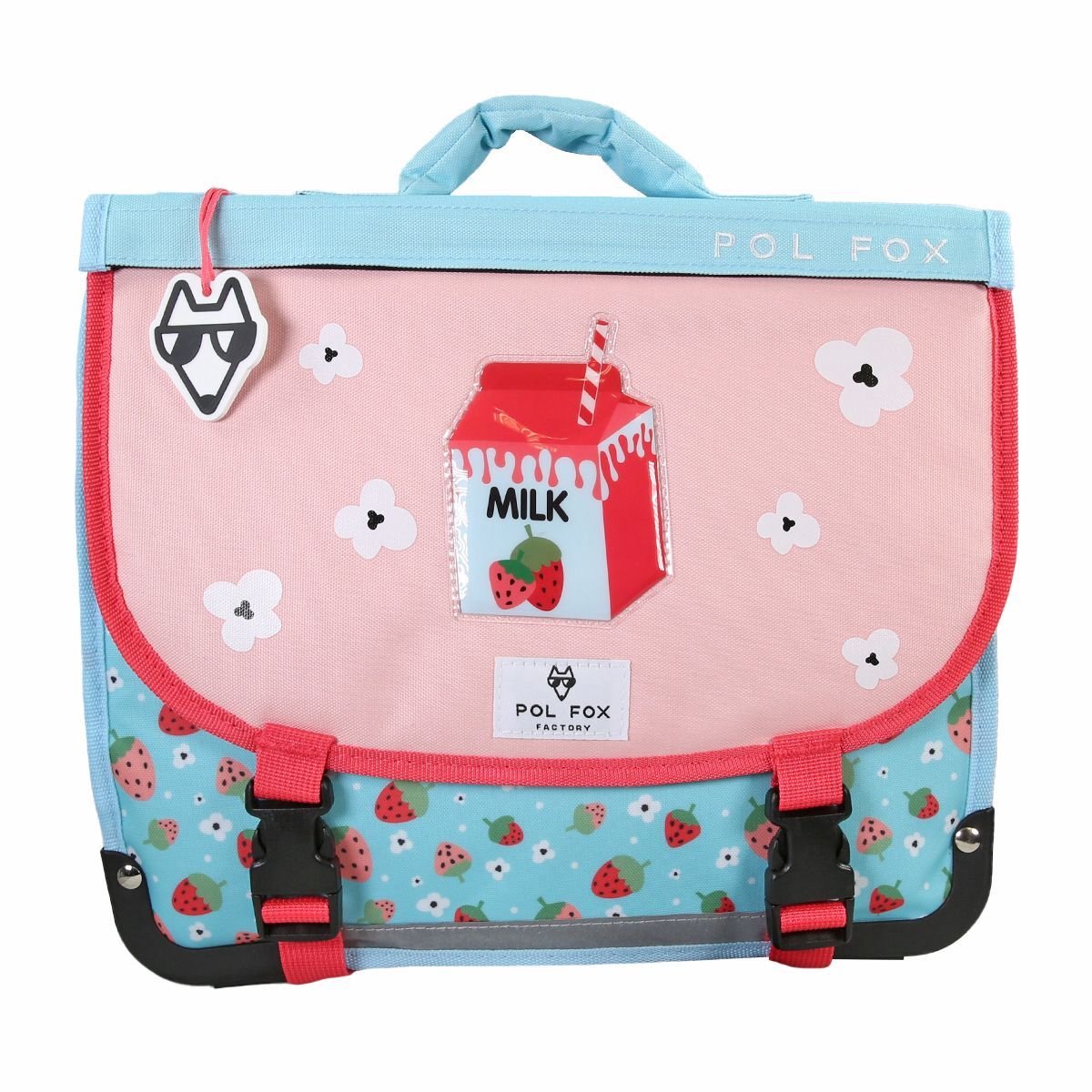 Schooltas voor kinderen Pol Fox Strawberry