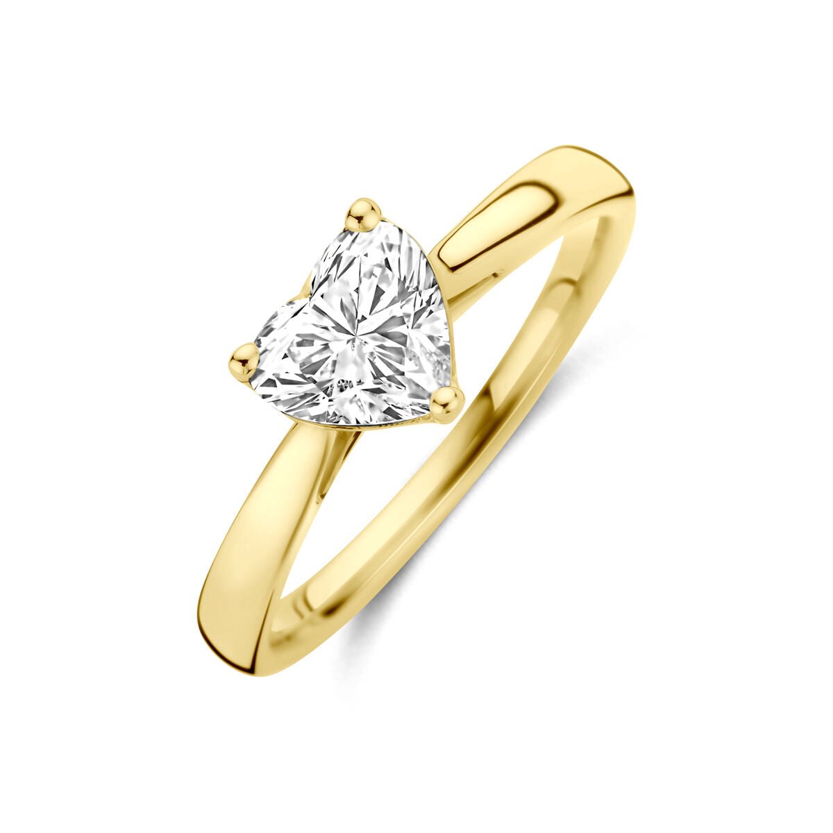 14K geelgouden ring lab grown diamant 1.00ct h si - 4031962