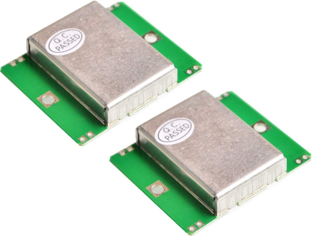 2 Stuks 10.525GHz microgolf bewegingssensor, HB100 Doppler radar detector, 20m detectieafstand, geschikt voor automatische deuren en veiligheidssystemen