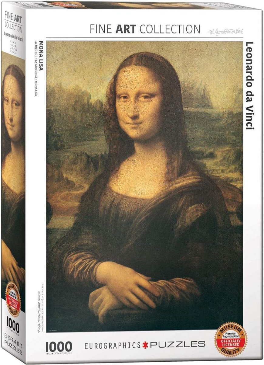 Leonardo da Vinci Mona Lisa 1000 Stuks Puzzel Kunstmeesterwerk
