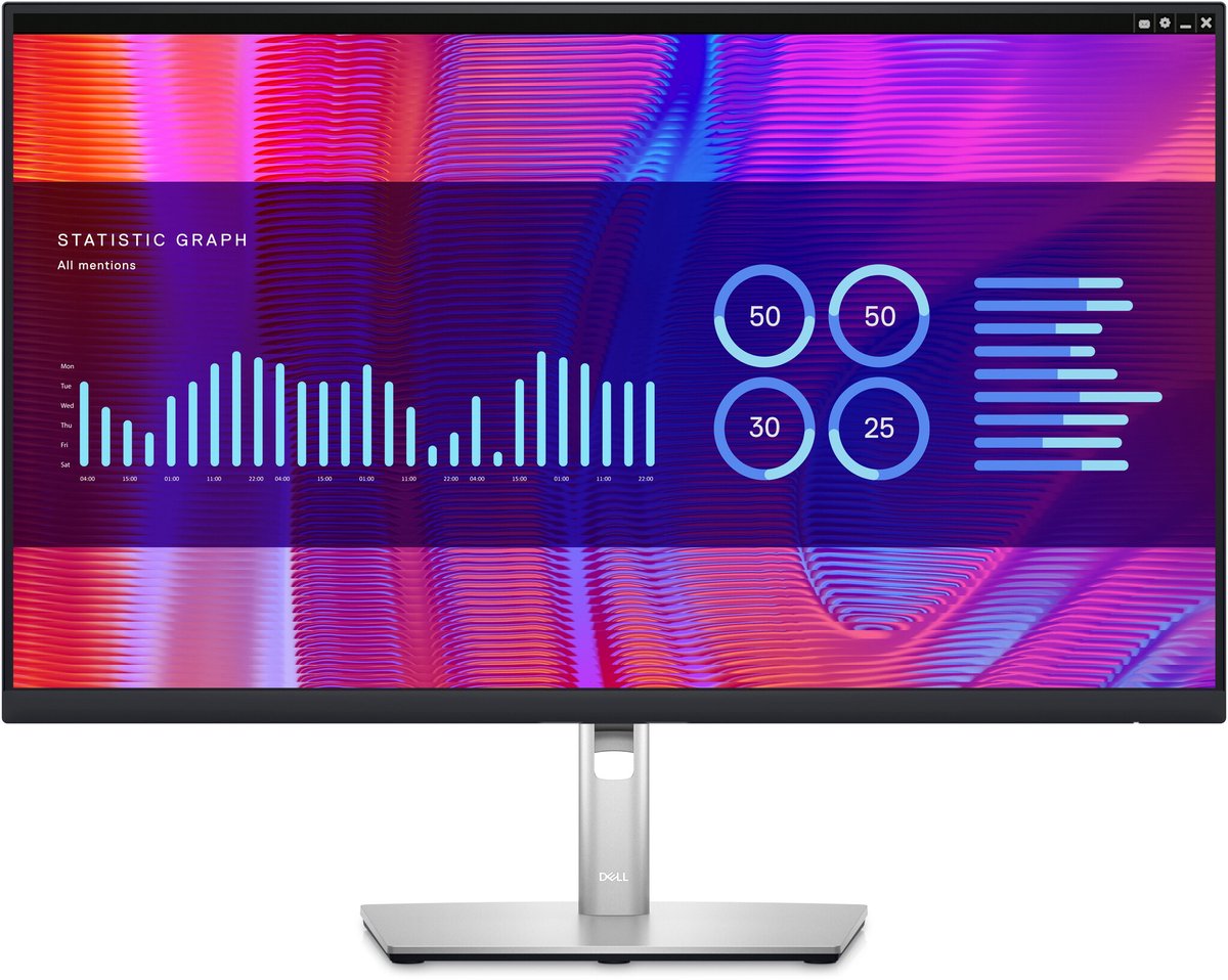 DELL P Series P2723DE 68,6 cm (27") 2560 x 1440 Pixels Quad HD LCD Zwart, Zilver