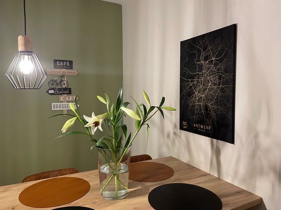 Toile Anvers Plan - Noir/or - Antwerp Original