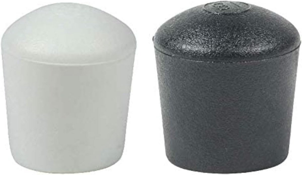4x Ronde Kunststof Dop voor Meubelpoten - Voor Stoelen en Tafels - Vloerbeschermers - Ø 25 mm Zwart