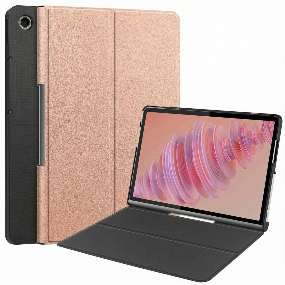 imoshion Tablet Hoes - Geschikt voor Lenovo Tab Plus - Bookcase Lenovo Tab Plus - Rosé goud