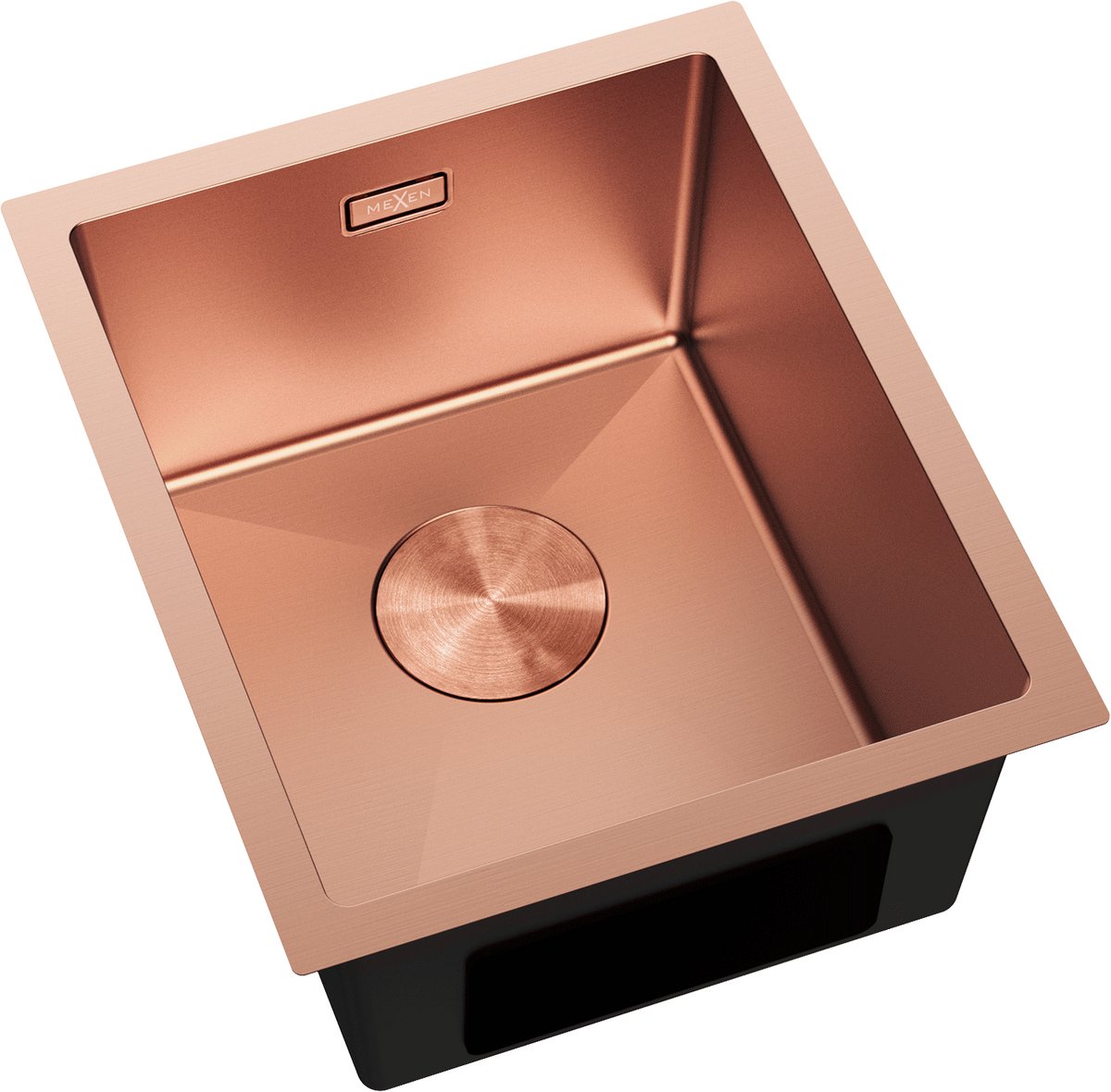 Mexen Trixo roestvrijstalen spoelbak 1-komerig 370 x 440 , koper - 6412371000-65