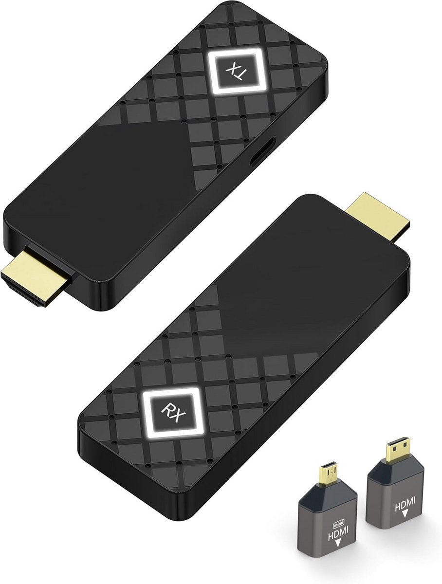 Draadloze HDMI Kit - Video Audio Streaming - Presentatie Vergadering - Plug and Play 5G - 50 Meter Bereik
