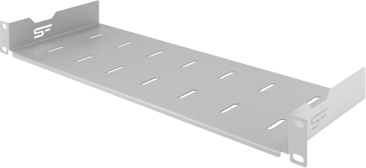 Vaste Plank - Rack Plank - Serverkast Montage - Geperforeerd Ontwerp - 1U 170mm - Grijs