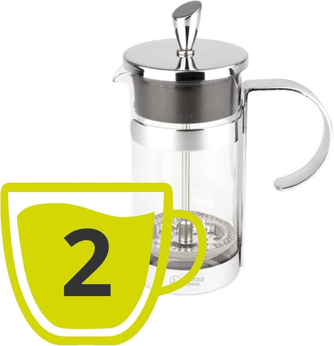 Luxe French Press - Koffiezetapparaat Zetten - Verse Koffie Bereiden - Handmatige Sterkte Bepaling - 350 Milliliter - Zwart RVS