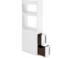 Opbergkast – Wit – Kunststof – 106,5 cm hoog – 45 cm diep